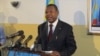 FILE - Democratic Republic of Congo Information Minister Lambert Mende