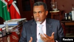 FILE - Kenya's Director of Public Prosecutions (DPP) Noordin Haji speaks at his office in Nairobi, Kenya, July 23, 2019.