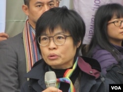 台湾人权公约施行监督联盟执行长黄怡碧(美国之音张永泰拍摄)