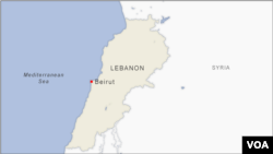 Mapa Lebana