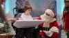The Signing Santa at Fair Oaks Mall in Virginia.