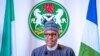 FILE - Nigerian President Muhammadu Buhari addresses the nation on the coronavirus disease (COVID-19), in Abuja, March 29, 2020. (Nigeria presidency/handout)