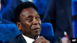 Nyota wa zamani wa kandanda wa Brazil hayati Pele enzi za uhai wake. Desemba 1, 2017. (Picha ya AP)