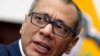 ARCHIVO - El exvicepresidente de Ecuador, Jorge Glas, en esta imagen del 12 de septiembre de 2017. La policía ecuatoriana irrumpió en las puertas exteriores de la embajada de México en Quito, el 6 de abril de 2024, para arrestar a Glas quien residía allí desde diciembre.