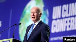 Rais wa Marekani, Joe Biden katika mkutano wa hali ya hewa (COP26) huko Glasgow, Nov. 2, 2021. 