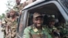 M23 spokesperson Lt. Col. Vianney Kazarama entering Goma, Democratic Republic of Congo, November 20, 2012. (A. Malivika/VOA) 