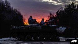 Украинская армия проводит учения в Черниговской области. 12 февраля 2022г.