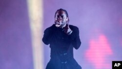 Kendrick Lamar tại festival âm nhạc Coachella ở Indio, California, tháng 4 vừa qua. 