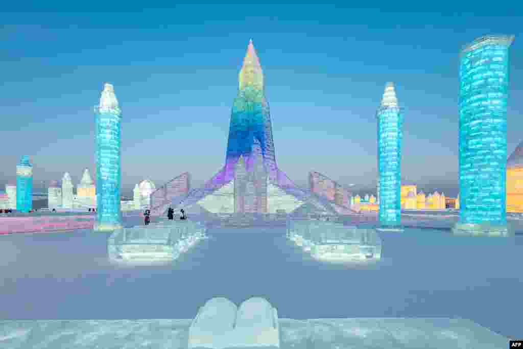 Ice sculptures are seen at the Harbin Ice and Snow Festival in Harbin, in northeastern China's Heilongjiang province.