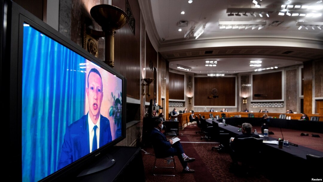 Mark Zakerberg, izvršni direktor Tvitera svedoči u Senatu 17. novembra 2020.