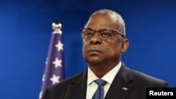 FILE - U.S. Secretary of Defense Lloyd Austin in Tel Aviv, Israel, Dec. 18, 2023.
