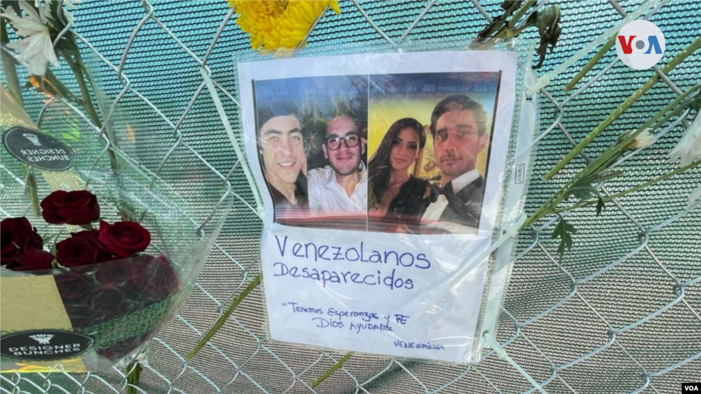 La imagen muestra de cerca los rostros de personas que identifican como venezolanos desaparecidos.