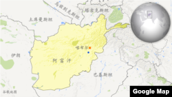 阿富汗地理位置图