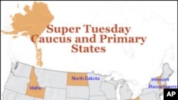 10 bang sẽ bỏ phiếu vào ngày Siêu Thứ Ba (Super Tuesday)