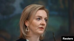 Russian Foreign Minister Sergei Lavrov meets with British Foreign Secretary Liz Truss in Moscow