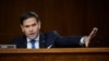 美国国会共和党联邦参议员鲁比奥（Sen. Marco Rubio, R-FL）2021年9月14日出席听证会，向作证的美国国务卿布林肯提出质询。