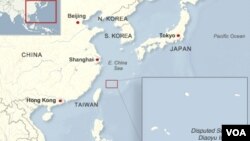 中日有爭議的釣魚島/尖閣列島地理位置