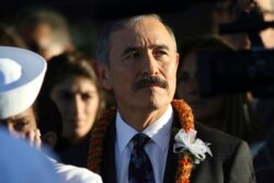 Retired Adm. Harry Harris, currently the U.S. Ambassador to South Korea, attends a ceremony to mark the 78th anniversary of the Japanese attack on Pearl Harbor, Saturday, Dec. 7, 2019 at Pearl Harbor, Hawaii.