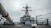 美國海軍“柯蒂斯·威爾伯號”導彈驅逐艦2021年5月18日在台灣海峽執行例行任務。(美國海軍照片)